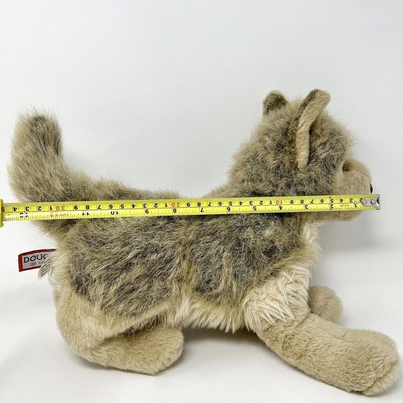 Douglas The Cuddle Toy Plush Wolf Dog Tyson 1836 Brown Brindle Puppy 15" Inches - Picture 4 of 10